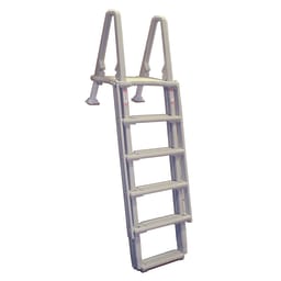 Aboveground Pool Ground to Curve Step Entry Ladder, 48-54" Plastic, Beige