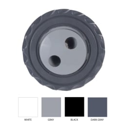 Spa Master 2-1/2" Gray Scalloped Pulsator Jet Internal with 3-1/2" Flange