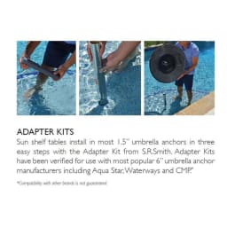In-Pool Table Adapter Kit for 1.5" Umbrella Anchor