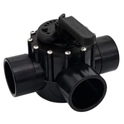 3-Way CPVC Fullfloxf Diverter Valve, Black, 2" x 2.50"