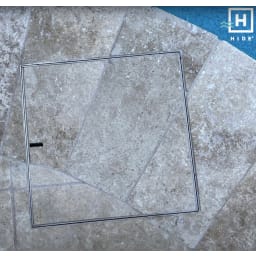 12" Hide Pool Deck Skimmer Lid Kit, 3/8" - 1/2" Material Depth (1 cm)