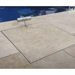 12" Hide Pool Deck Skimmer Lid Kit, 3/8" - 1/2" Material Depth (1 cm)