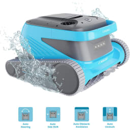 CM600 Robotic Pool Cleaner with 4 Powerful Motors, Double Active Brushes, Dual Filtration, Top Load Basket, 59-Foot Cord