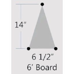6' GX Diving Board With 3 Bolt Salt Friendly Base And Jig - White