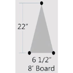 8' GX Diving Board With 3 Bolt Salt Friendly Base and Jig - White