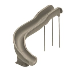 SW17 Pool Slide, Sand - Left Turn with Flume Light Package