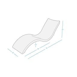 Signature Chaise by Ledge Lounger – Ergonomic In-Pool Lounger (0–9″ Shelf Depth), Dark Blue