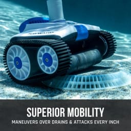 TracVac Suction, Wall Climbing Pool Cleaner for In-ground Pools up to 40 ft in Length – Automatic Pool Vacuum