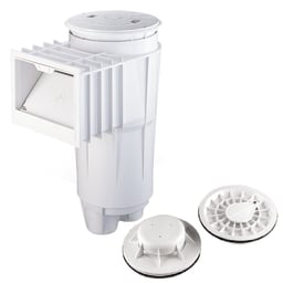 2" Bermuda Skimmer Slip Port With Float Valve Assembly PVC, White