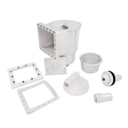 Complete Skimmer with Inlet & Vac Plate For Above Ground Pools, White