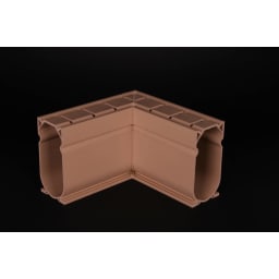 Stegmeier Cd9T Pvc Deck Channel Drain 90-Degree Fitting, Tan