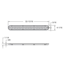 2" Channel Drain Cover and Frame, Light Gray