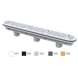 32" Channel Drain Flat Lid Cover, Dark Gray