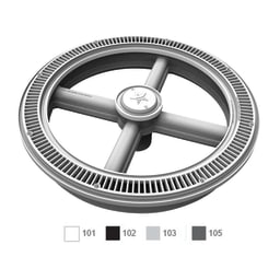 20" Full Circle Suction Cover With One-Port Sump And Hydrostatic Valve, Light Gray