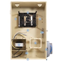 100 Amp Load Center with 8-Breaker Spaces and 100W Transformer