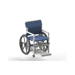 18" PVC Pool Access Chair with Mesh Seat and Slide Out Footrest, F-520SPM