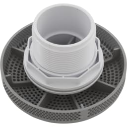 Gray Fiberglass Hi-Flo Suction Fitting Complete with 6" Cover/Wall Fitting/Nut