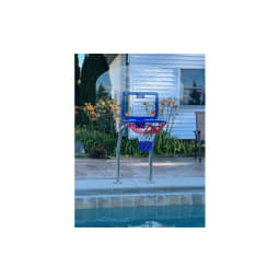 X2 Basketball Set with Polished Dual Pole Frame, Net and Ball No Anchor