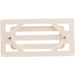 2" x 4" Deck/Gutter 3-Bar Grate and Frame Assy White