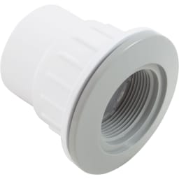 1-1/2" Socket x 2" Spigot Gray Fiberglass Wall Fitting with Nut and Gasket