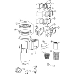2" Admiral S20 Skimmer Flap Weir No Equalizer Slip Port White