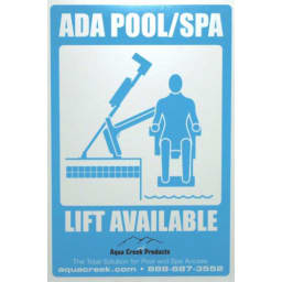 'ADA Lift Available' Sign, F-899S