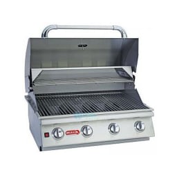 Lonestar Select 30" 4-Burner Stainless Steel Built-In Natural Gas Grill with Lights