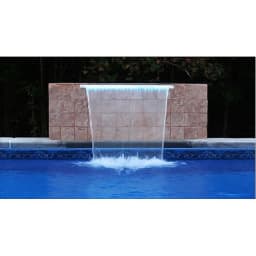 Brilliant Wonders 48" LED Waterfall Back Port, 6" Lip, 100 Ft. Cord, White