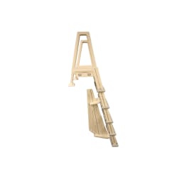 Warm Gray Eliminator Heavy-Duty In-Pool Ladder with Barrier