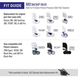 Genuine OEM Back-up Valve, Complete - White (180,280,380,3900)