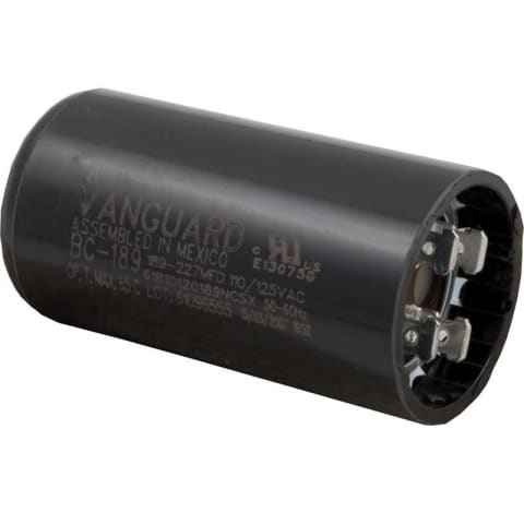 Start Capacitor, 189/227 MFD, 125vac 1-7/16"x2-3/4"