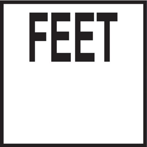 FEET 6x6 Tile, 2" Letters, Smooth (Waterline), Depth Marker