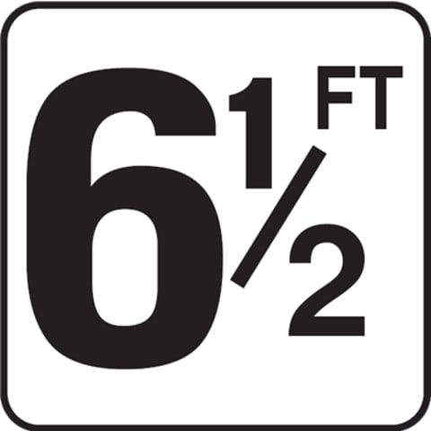 6-1/2 with FT 6x6 Stick-On, 4" Numbers, Vinyl