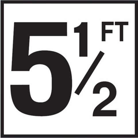 5-1/2 with FT 6x6 Tile, 4" Numbers, Non-Skid (Deck), Depth Marker