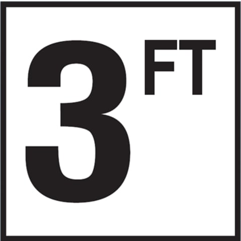 3 with FT 6x6 Glass Overlay, 4" Numbers, Smooth (Waterline), Depth Marker