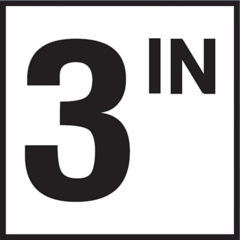 3 with IN 6x6 Tile, 4" Numbers, Smooth (Waterline), Depth Marker G610503