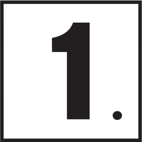 0 with Decimal 6x6 Tile, 4" Numbers, Non-Skid (Deck), Depth Marker