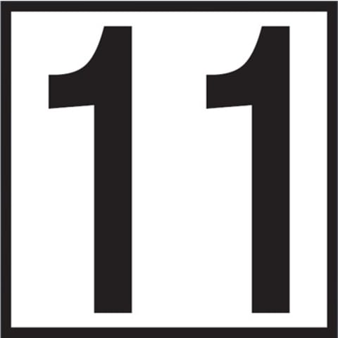 11 6x6 Tile, 5" Numbers, Non-Skid (Deck), Depth Marker