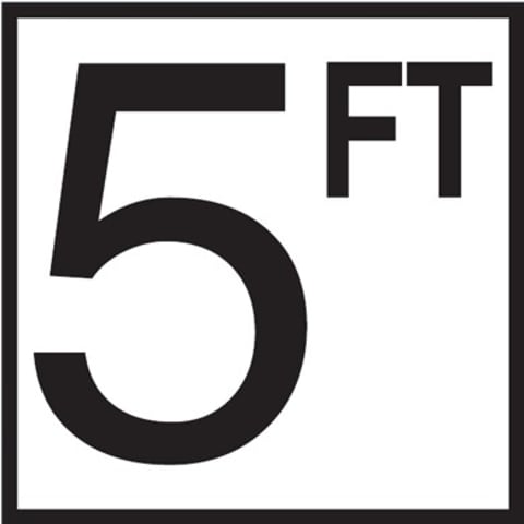 5 with FT 8x8 Tile, 6" Numbers, Non-Skid (Deck), Depth Marker