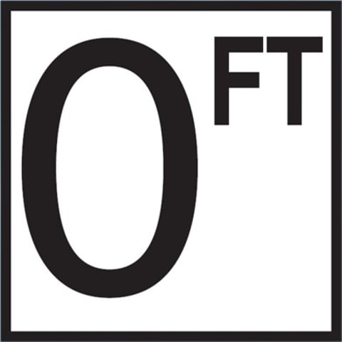 0 with FT 8x8 Tile, 6" Numbers, Non-Skid (Deck), Depth Marker