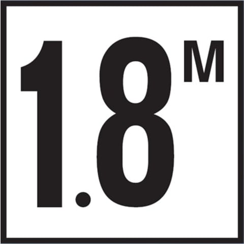 1.8 with M 6x6 Tile, 4" Numbers, Non-Skid (Deck), Depth Marker