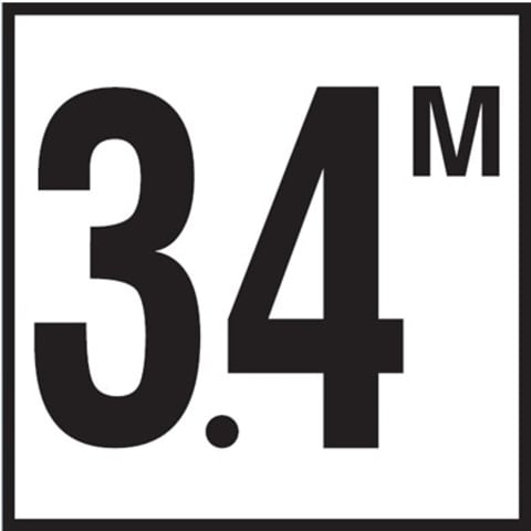 3.4 with M 6x6 Tile, 4" Numbers, Non-Skid (Deck), Depth Marker