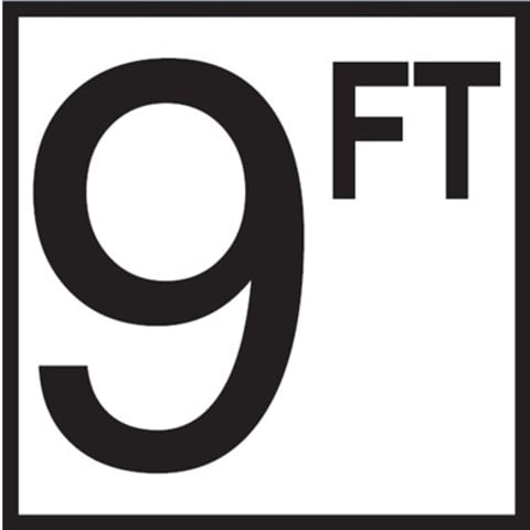 9 with FT 8x8 Tile, 6" Numbers, Non-Skid (Deck), Depth Marker