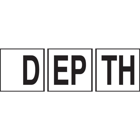 DEPTH 8x8 Tile, 6" Letters, Non-Skid (Deck)