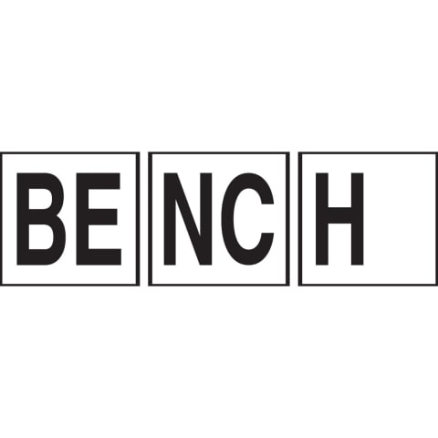 BENCH 8x8 Tile, 6" Letters, Non-Skid (Deck)