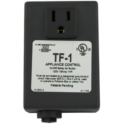 TF1 On/Off 1HP Jetted Tub Control, 120V