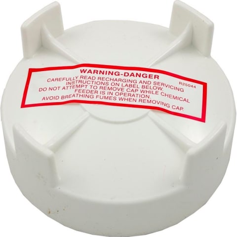 3" Threaded White Cap