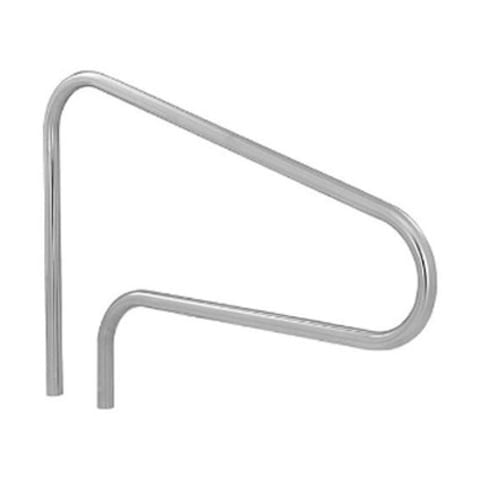 3 Bend Deck Mounted, Sealed Steel, Stair Rails w/ Escutcheons - Powder Coated White, .049"