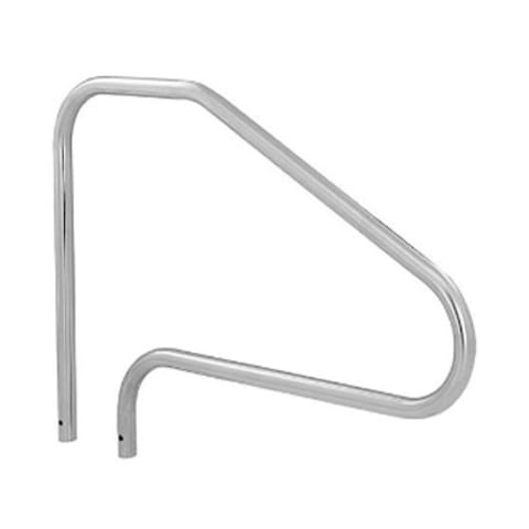4 Bend Deck Mounted, Sealed Steel, Gray Stair Rails w/ Escutcheons, .049"