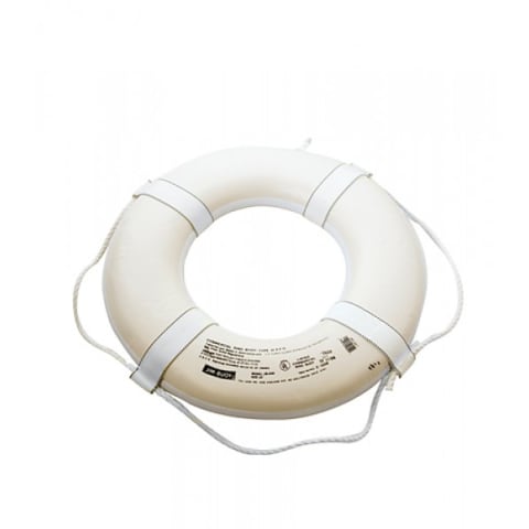 20" White Foam Ring Buoy - Coast Guard Approved